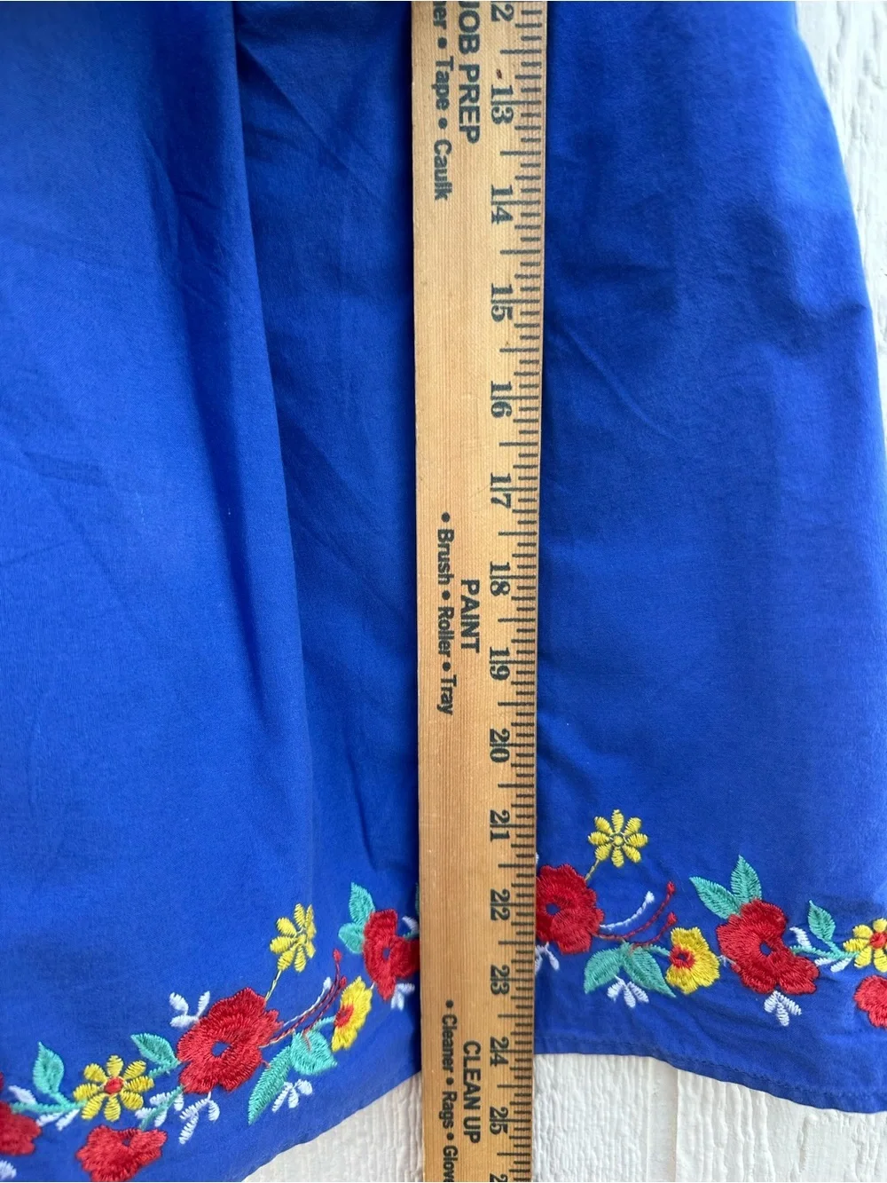 GAP Royal Blue Floral Embroidered Hem Dress